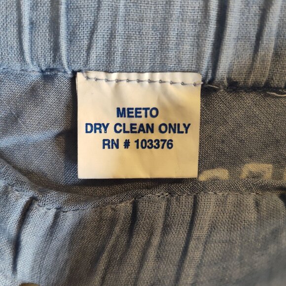 Blue Two Tone Elastic Ankle Length Skirt Size Large Sequin - Picture 6 of 6